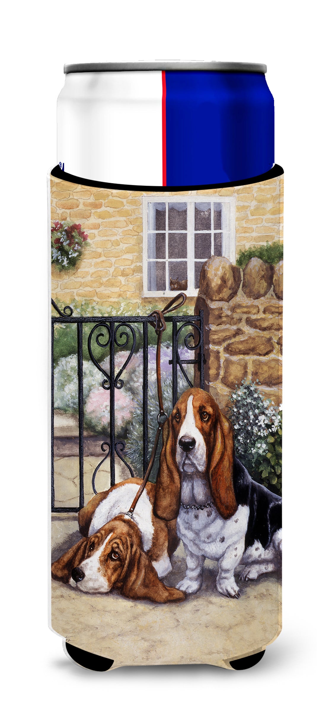 Basset Hound at the gate Ultra Beverage Insulators for slim cans BDBA0312MUK  the-store.com.