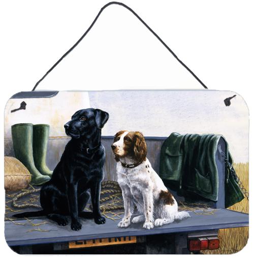 On The Tailgate Labrador and Springer Spaniel Wall or Door Hanging Prints by Caroline&#39;s Treasures