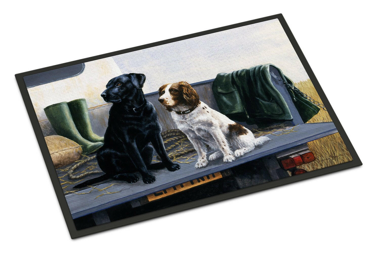On The Tailgate Labrador and Springer Spaniel Indoor or Outdoor Mat 24x36 BDBA0341JMAT - the-store.com