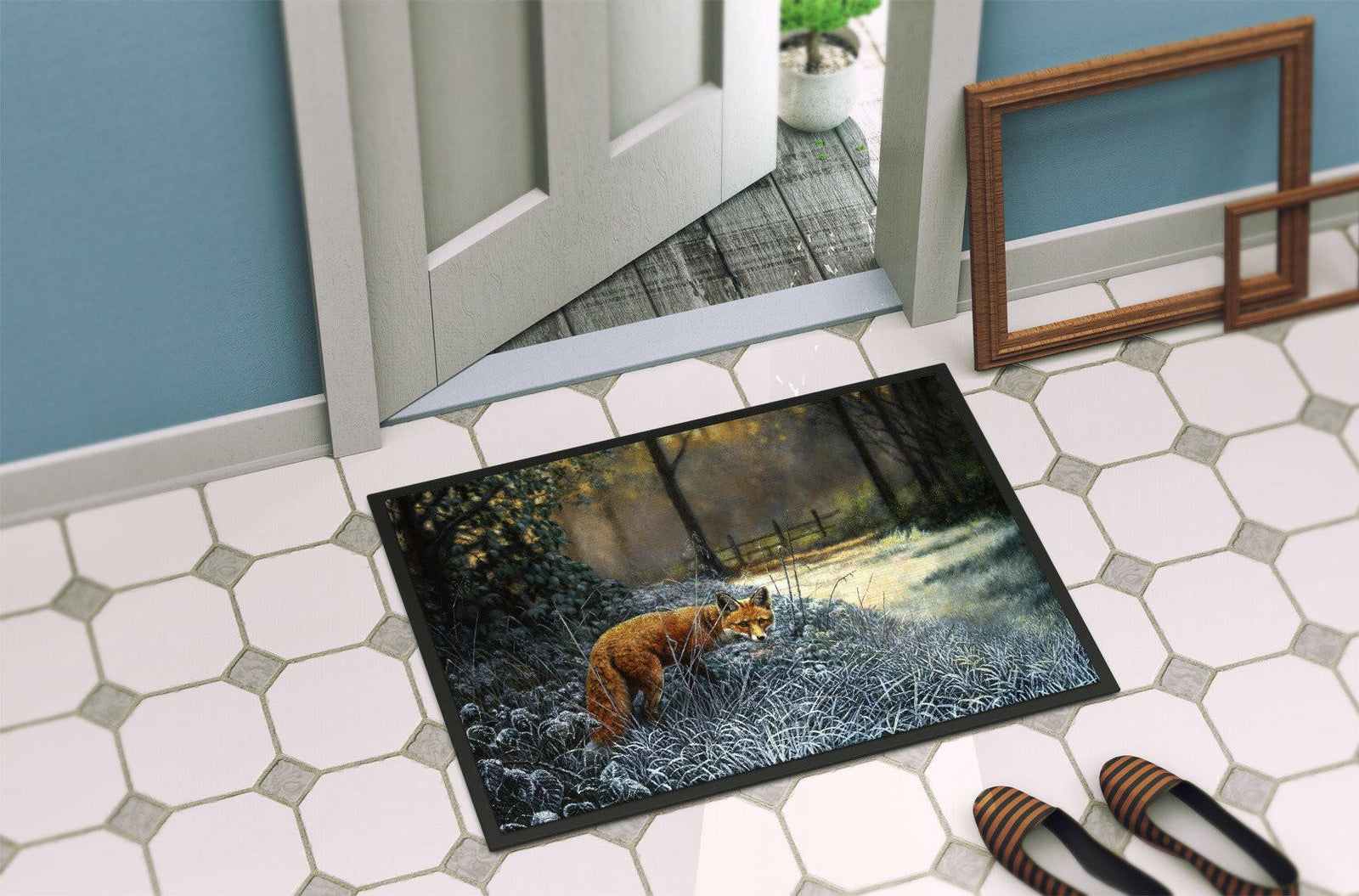 Caroline's Treasures Fox on the Hunt Doormat - 24x36 Decorative Floor Mat – Indoor/Outdoor Rug with Artistic Flair BDBA0347JMAT - Large 24x36 – Indoor/Outdoor Floor Mats with Artistic Flair