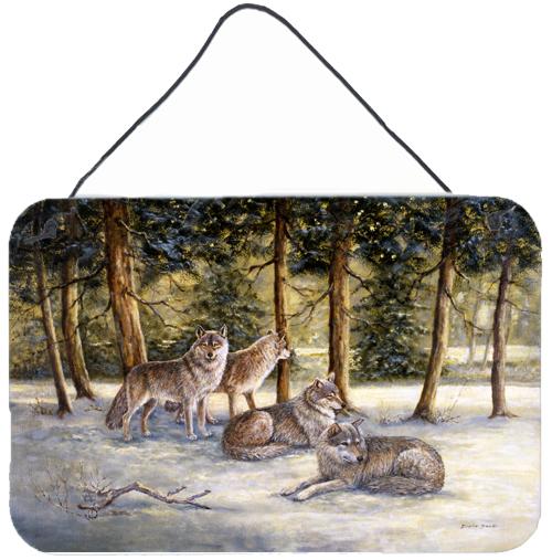 Wolves by Daphne Baxter Wall or Door Hanging Prints by Caroline&#39;s Treasures