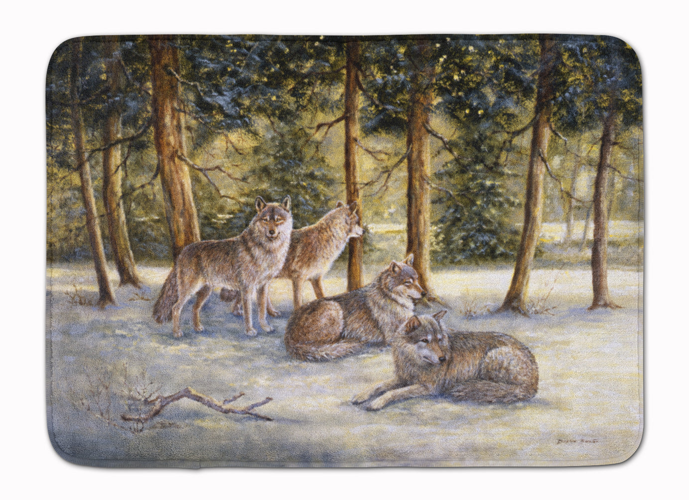 Wolves by Daphne Baxter Machine Washable Memory Foam Mat BDBA0371RUG - the-store.com