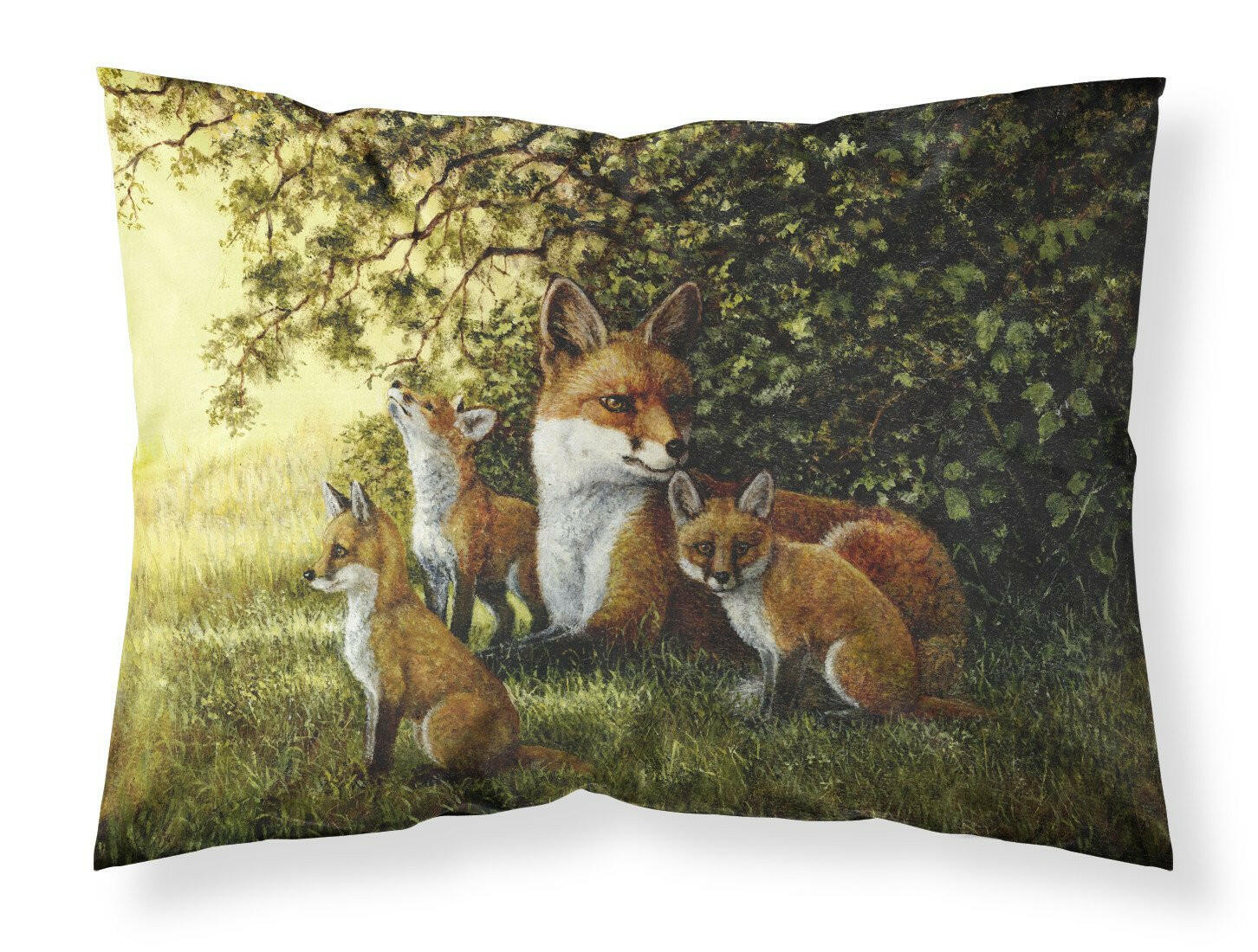 Foxes Resitng under the Tree Fabric Standard Pillowcase BDBA0382PILLOWCASE by Caroline's Treasures
