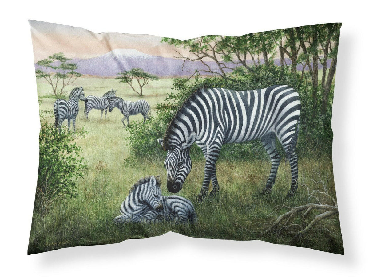 Zebras in the Field with Baby Fabric Standard Pillowcase BDBA0385PILLOWCASE by Caroline&#39;s Treasures