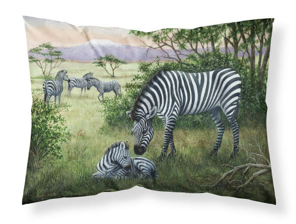 Zebras in the Field with Baby Fabric Standard Pillowcase BDBA0385PILLOWCASE by Caroline's Treasures