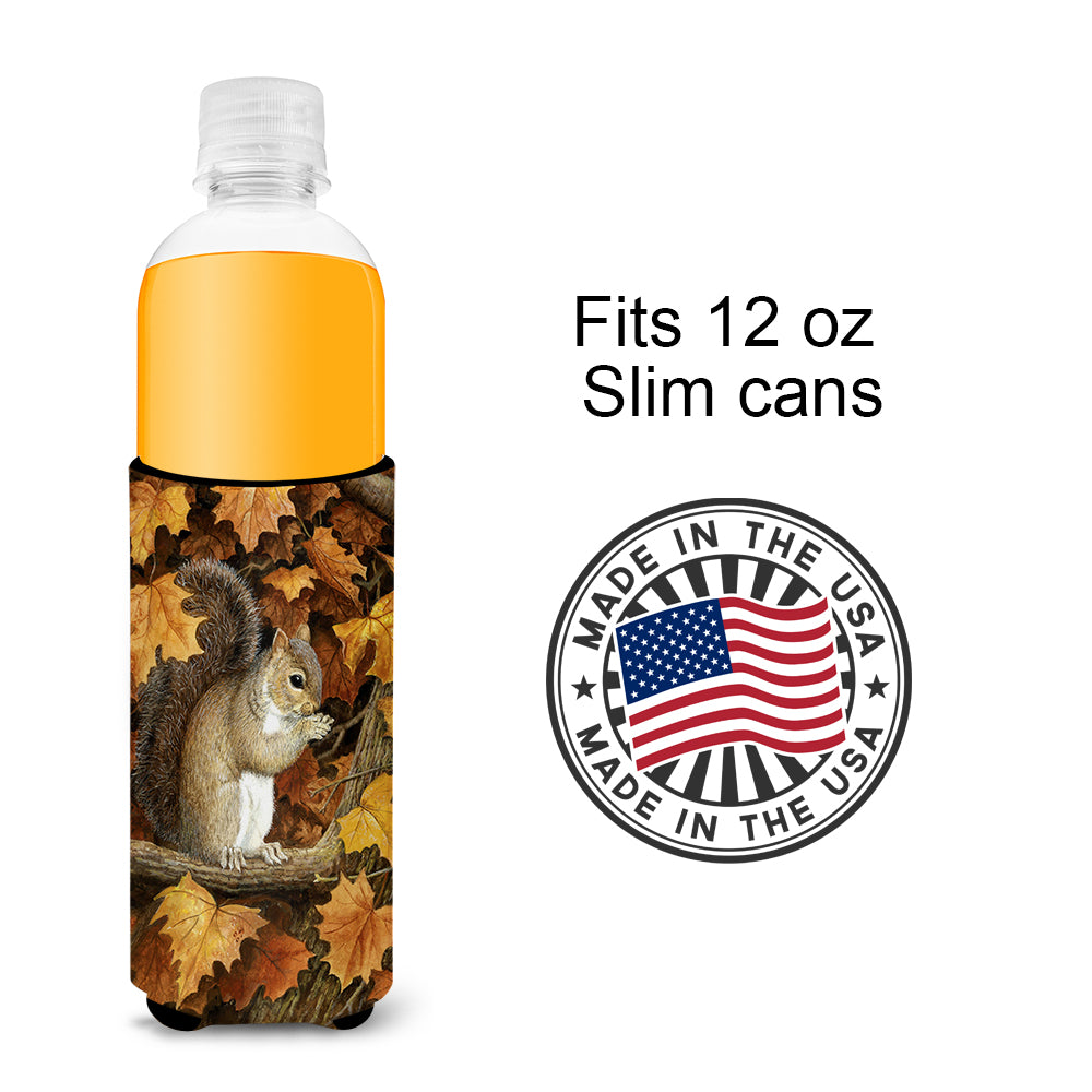 Autumn Grey Squirrel by Daphne Baxter Ultra Beverage Insulators for slim cans BDBA0388MUK  the-store.com.
