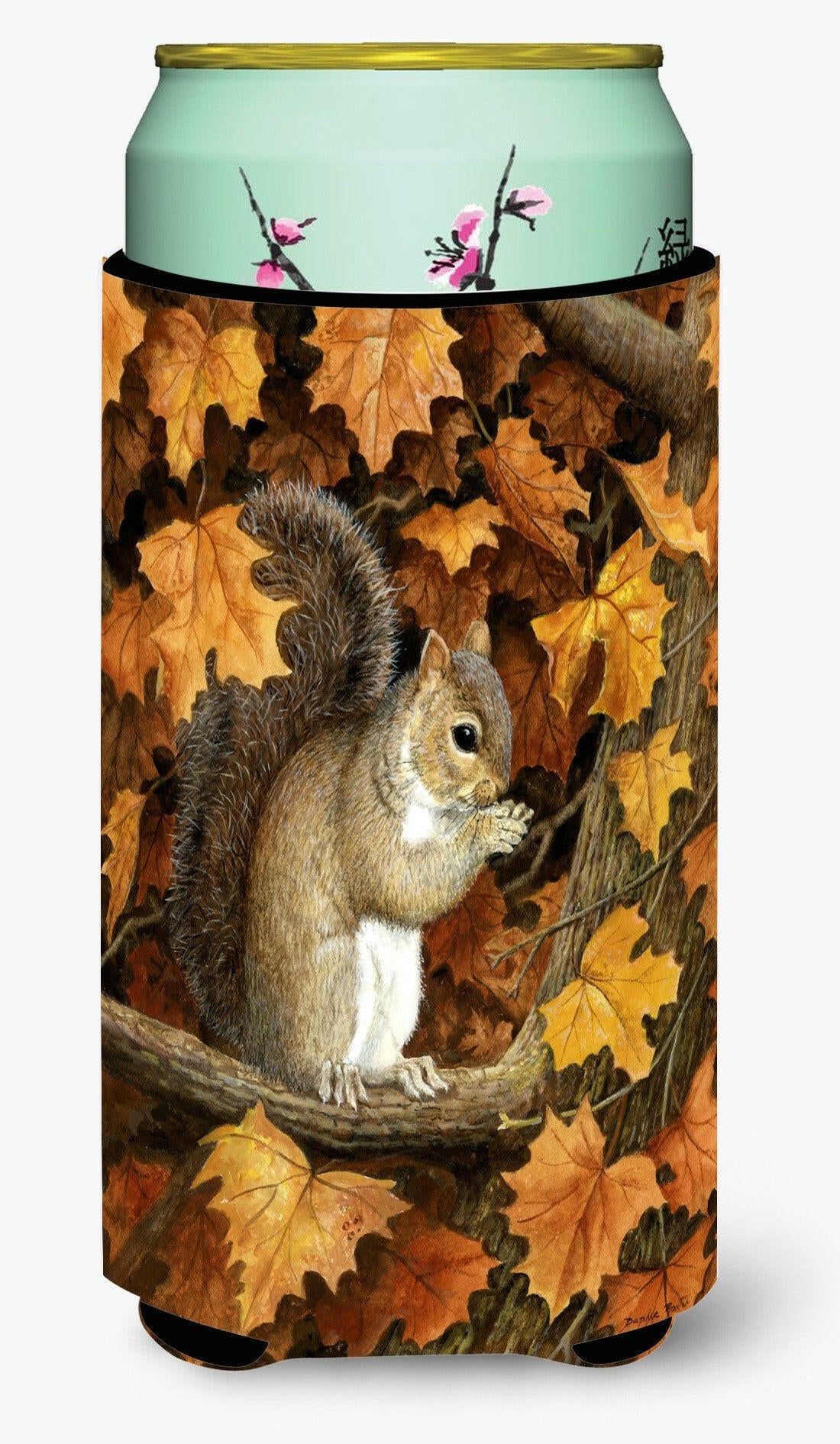 Autumn Grey Squirrel by Daphne Baxter Tall Boy Beverage Insulator Hugger BDBA0388TBC by Caroline&#39;s Treasures