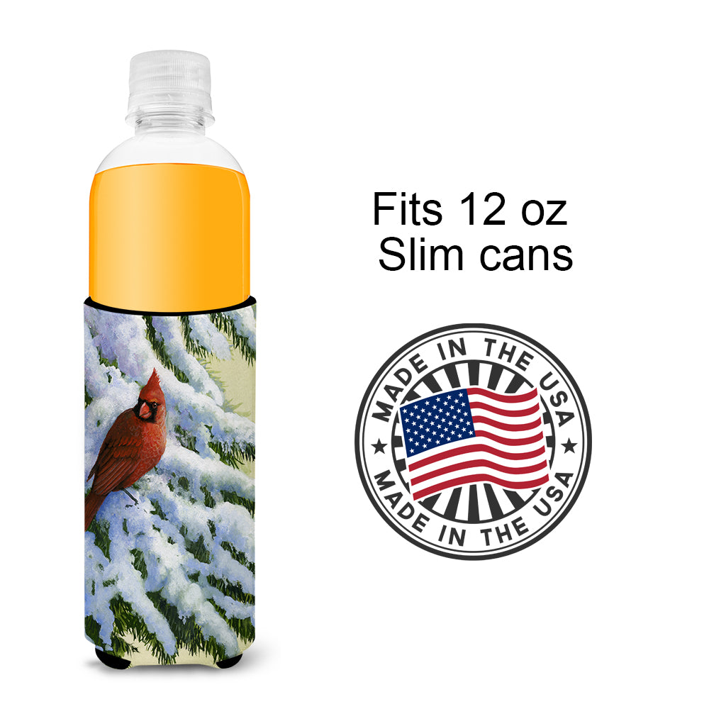Red Cardinal by Daphne Baxter Ultra Beverage Insulators for slim cans BDBA0415MUK