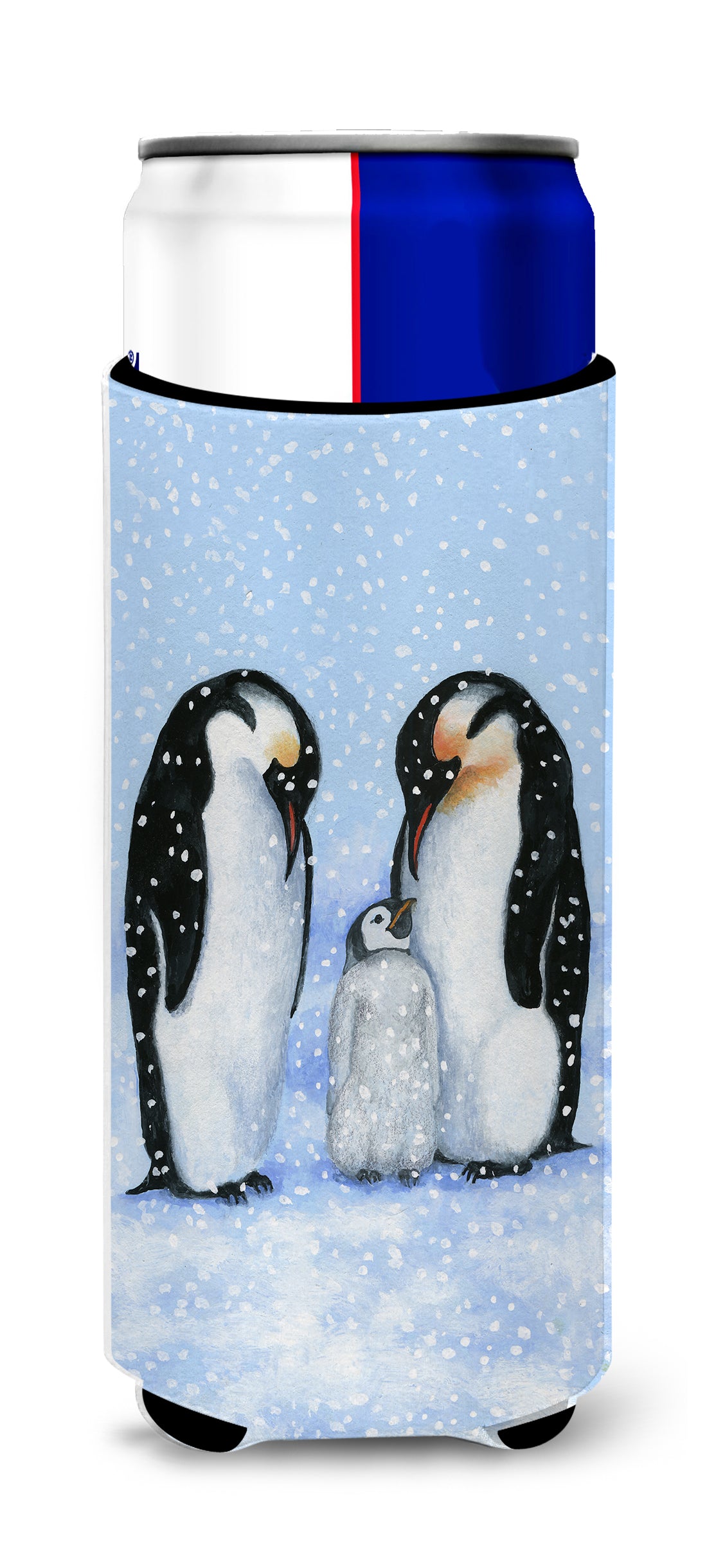 Penguin Family by Daphne Baxter Ultra Beverage Insulators for slim cans BDBA0427MUK  the-store.com.