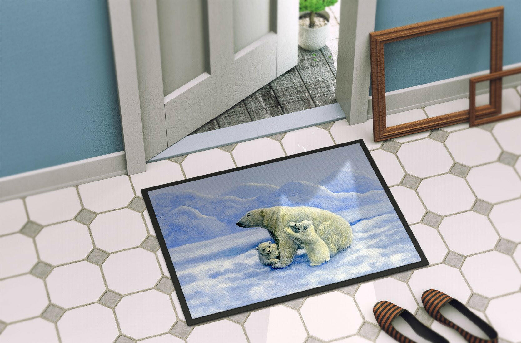 Polar Bears by Daphne Baxter Indoor or Outdoor Mat 24x36 BDBA0428JMAT - the-store.com