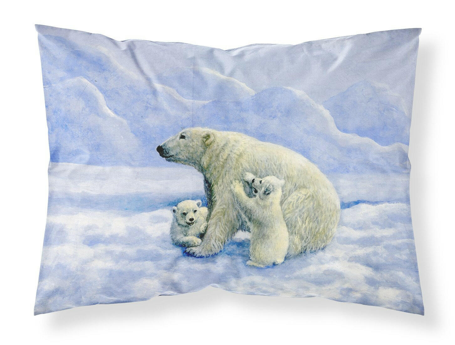 Polar Bears by Daphne Baxter Fabric Standard Pillowcase BDBA0428PILLOWCASE by Caroline's Treasures