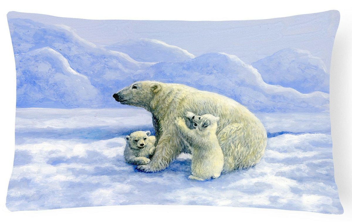 Polar Bears by Daphne Baxter Fabric Decorative Pillow BDBA0428PW1216 by Caroline&#39;s Treasures