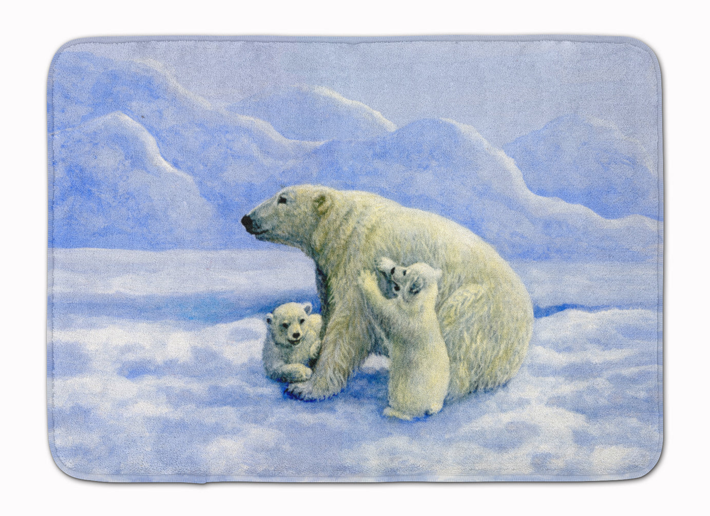 Polar Bears by Daphne Baxter Machine Washable Memory Foam Mat BDBA0428RUG - the-store.com