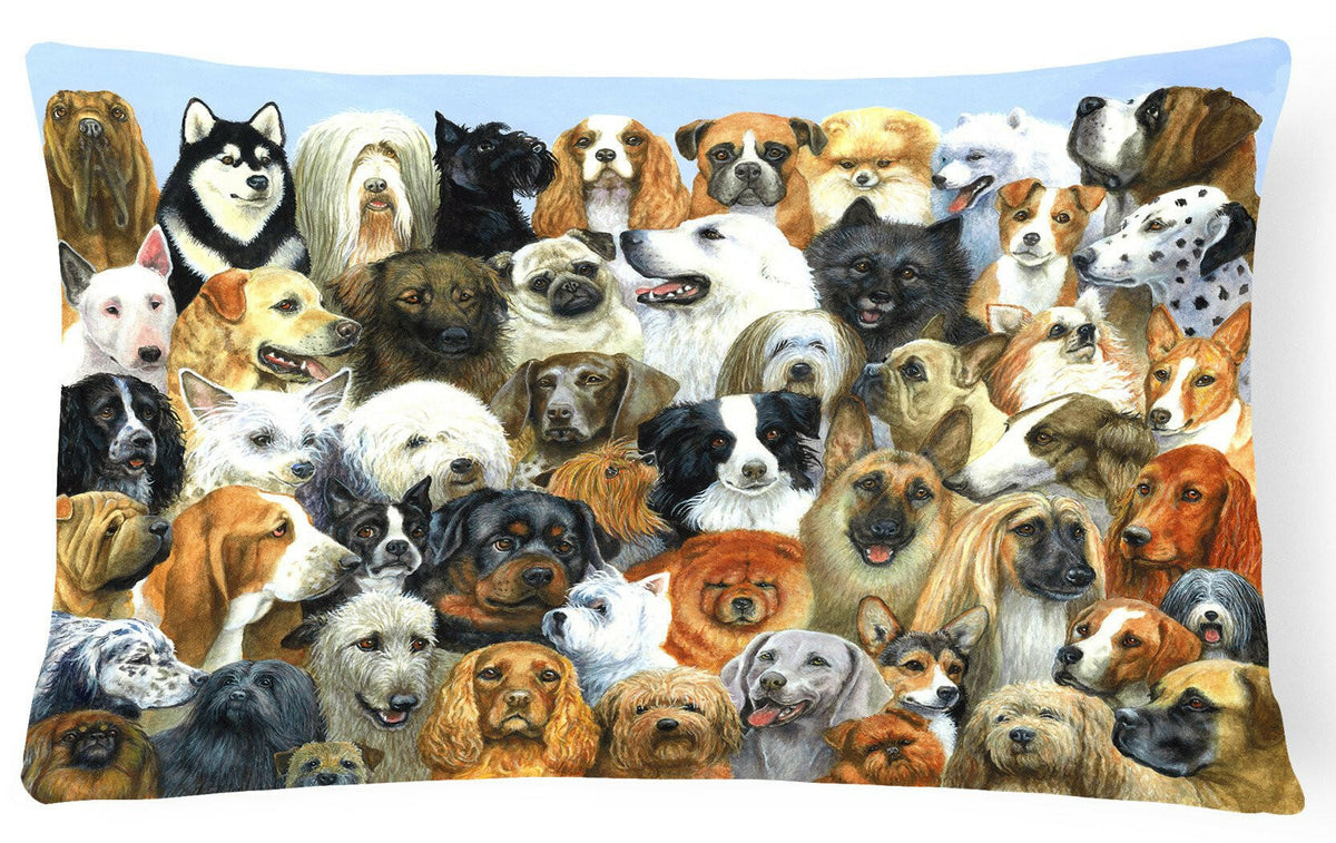 Fifty One Dogs Fabric Decorative Pillow BDBA0441PW1216 by Caroline&#39;s Treasures
