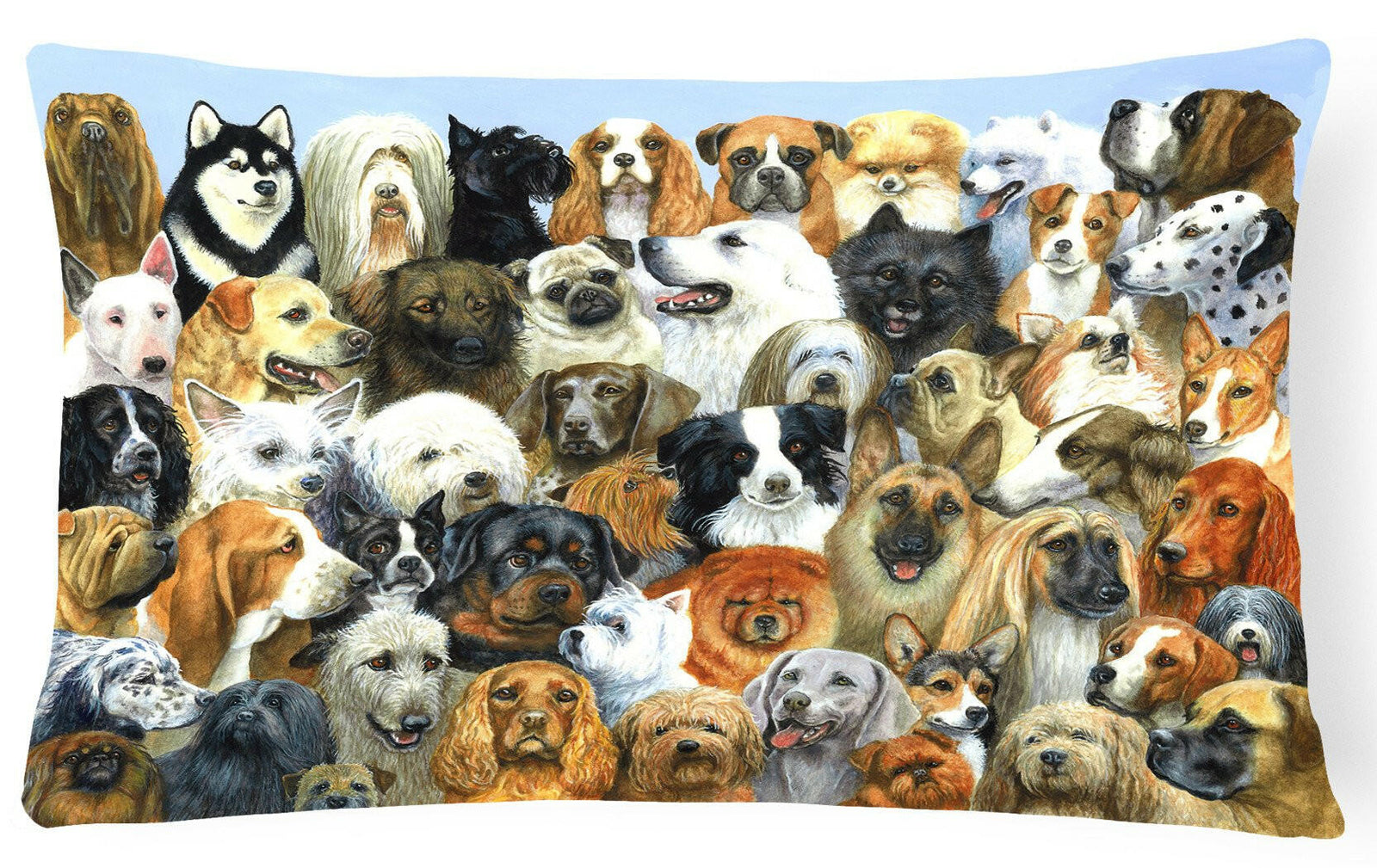 Fifty One Dogs Fabric Decorative Pillow BDBA0441PW1216 by Caroline's Treasures