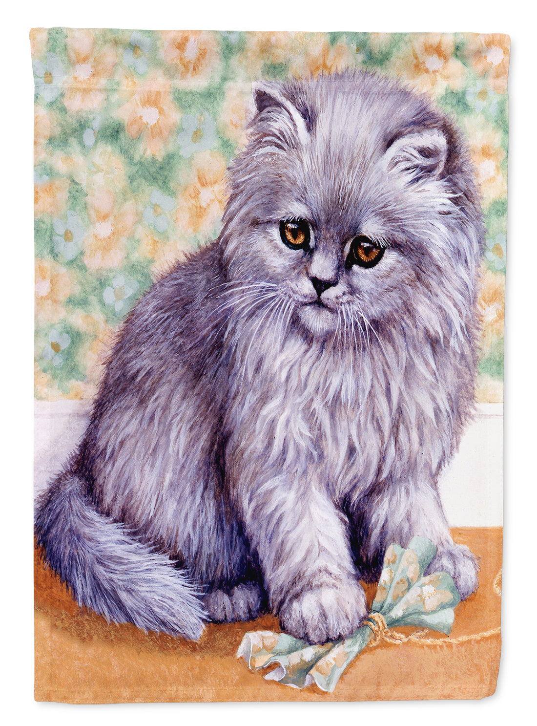 Grey Cat by Daphne Baxter Flag Canvas House Size BDBA254ACHF