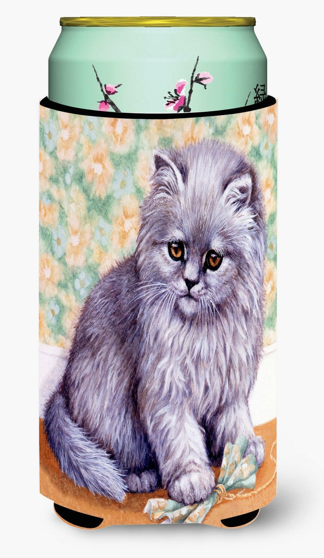 Grey Cat by Daphne Baxter Tall Boy Beverage Insulator Hugger BDBA254ATBC by Caroline's Treasures