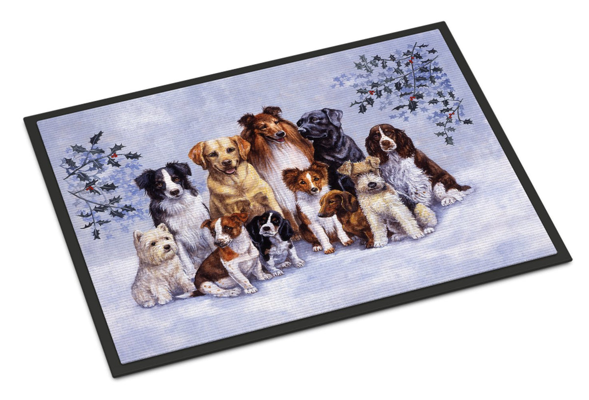 Winter Dogs Indoor or Outdoor Mat 24x36 BDBA316AJMAT by Caroline&#39;s Treasures