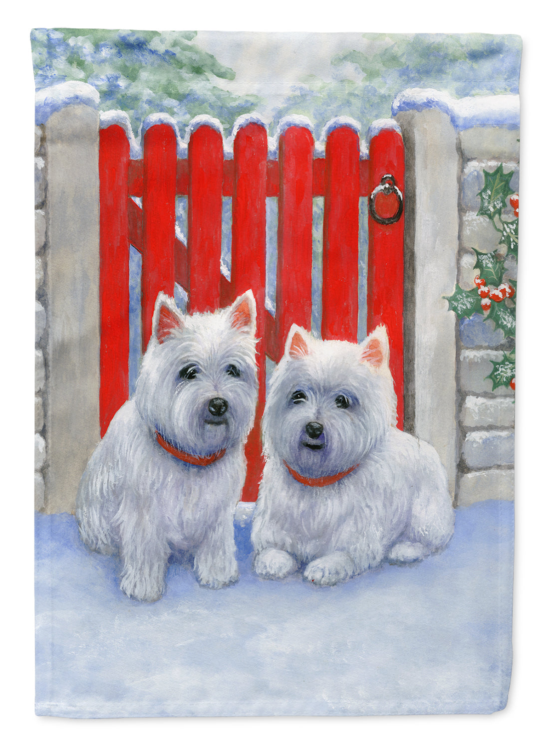 Red Gate Westies Flag Canvas House Size BDBA447CCHF  the-store.com.