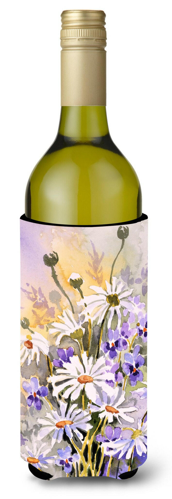 Daisies by Maureen Bonfield Wine Bottle Beverage Insulator Hugger BMBO0115LITERK by Caroline&#39;s Treasures