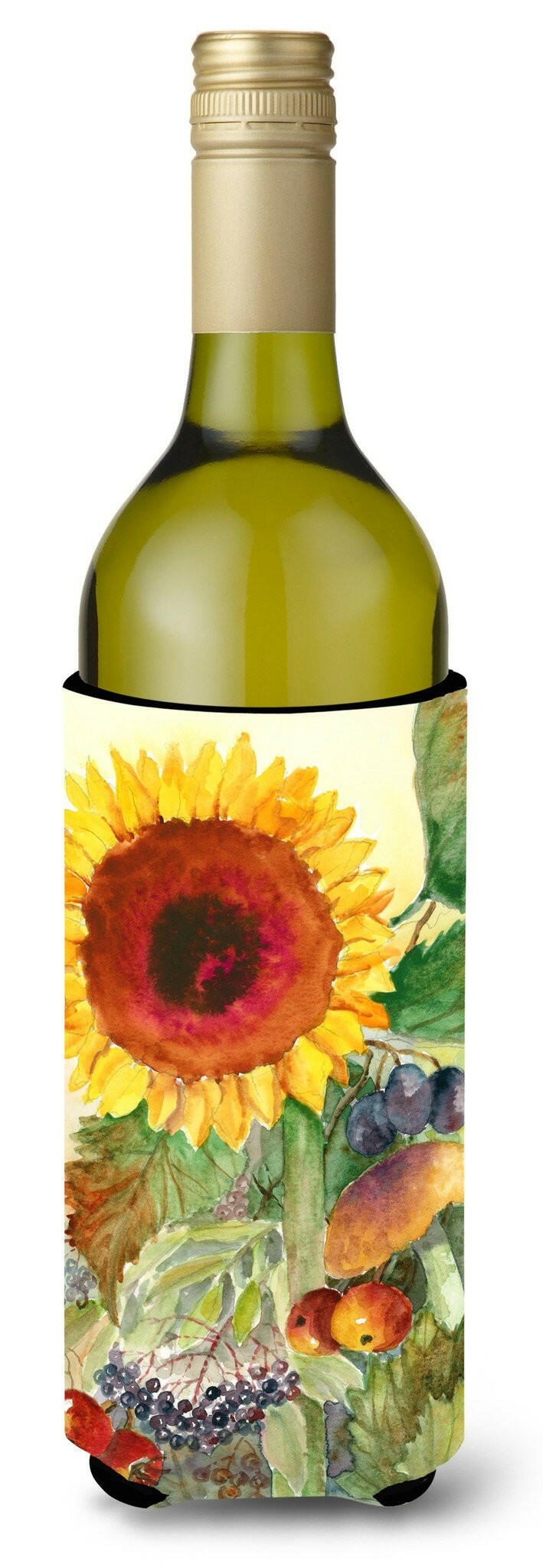 Autumn Flowers I by Maureen Bonfield Wine Bottle Beverage Insulator Hugger BMBO0698LITERK by Caroline&#39;s Treasures