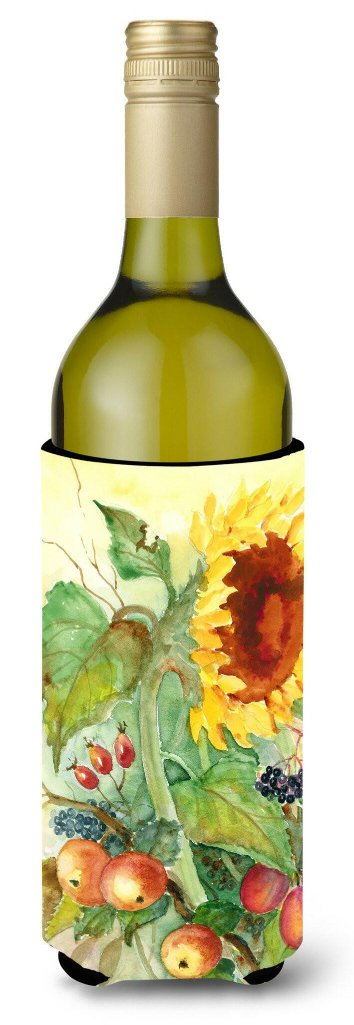 Autumn Flowers II by Maureen Bonfield Wine Bottle Beverage Insulator Hugger BMBO0699LITERK by Caroline's Treasures
