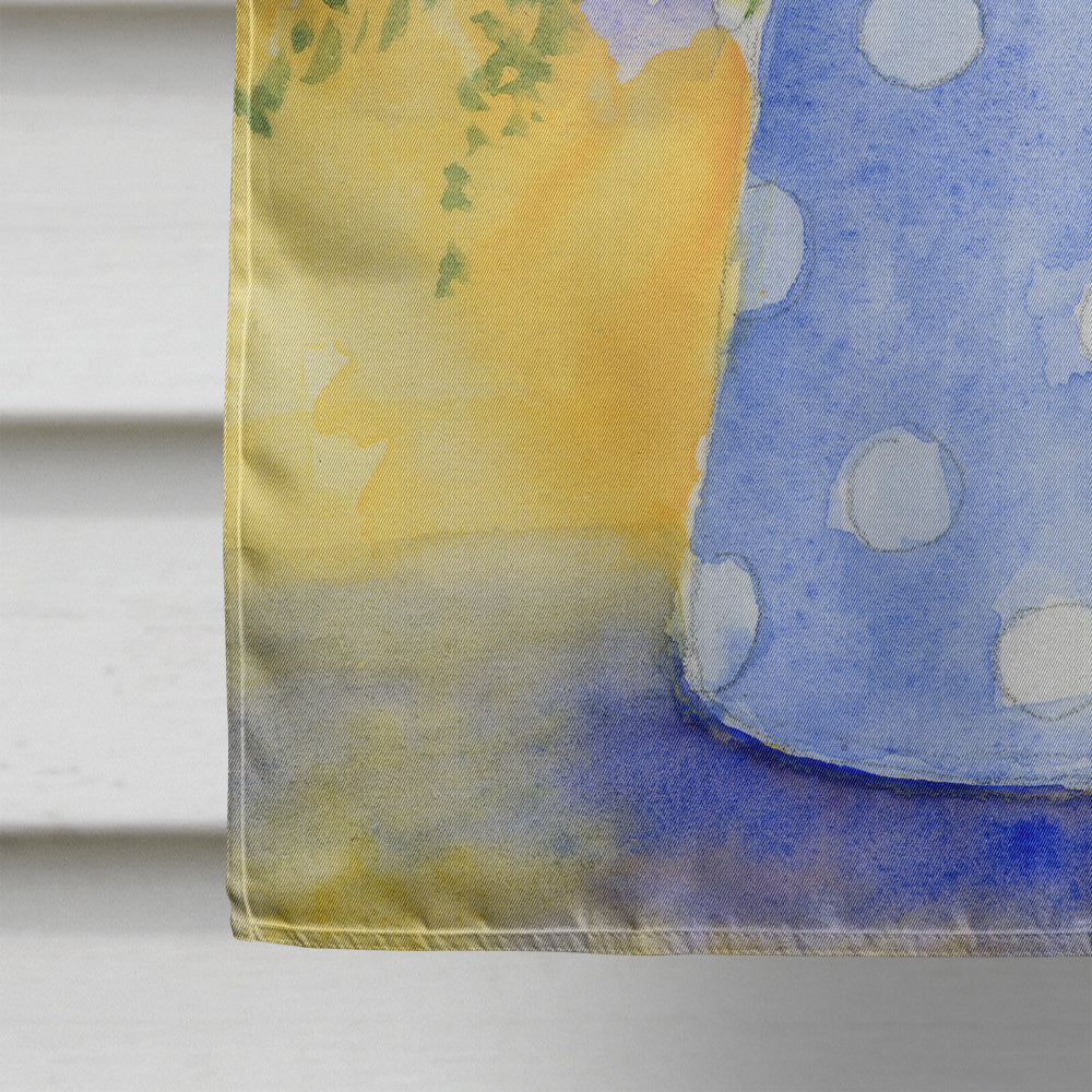 Fleurs bleues et jaunes par Maureen Bonfield Drapeau Toile Maison Taille BMBO0730CHF