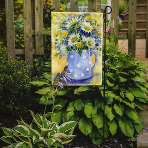 Blue and Yellow Flowers by Maureen Bonfield Flag Garden Size BMBO0730GF