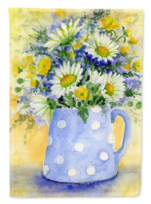 Blue and Yellow Flowers by Maureen Bonfield Flag Garden Size BMBO0730GF