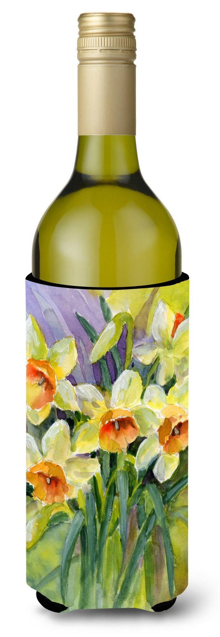Daffodils by Maureen Bonfield Wine Bottle Beverage Insulator Hugger BMBO0880LITERK by Caroline's Treasures