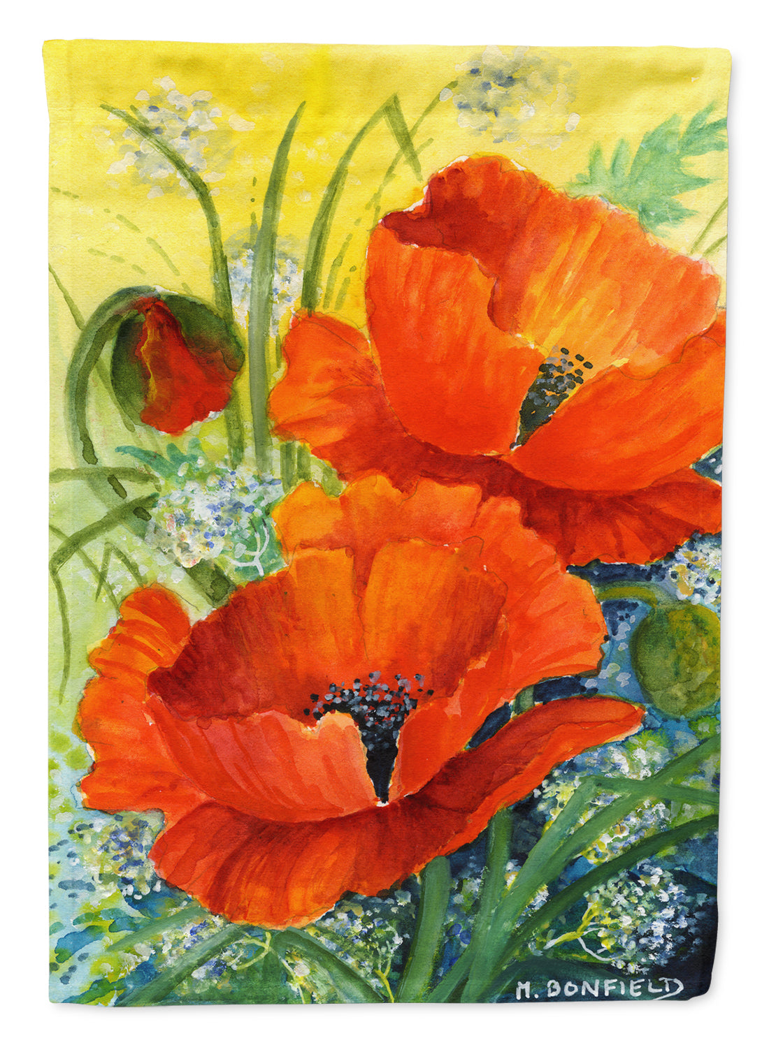 Poppies by Maureen Bonfield Drapeau Toile Taille Maison BMBO0946CHF