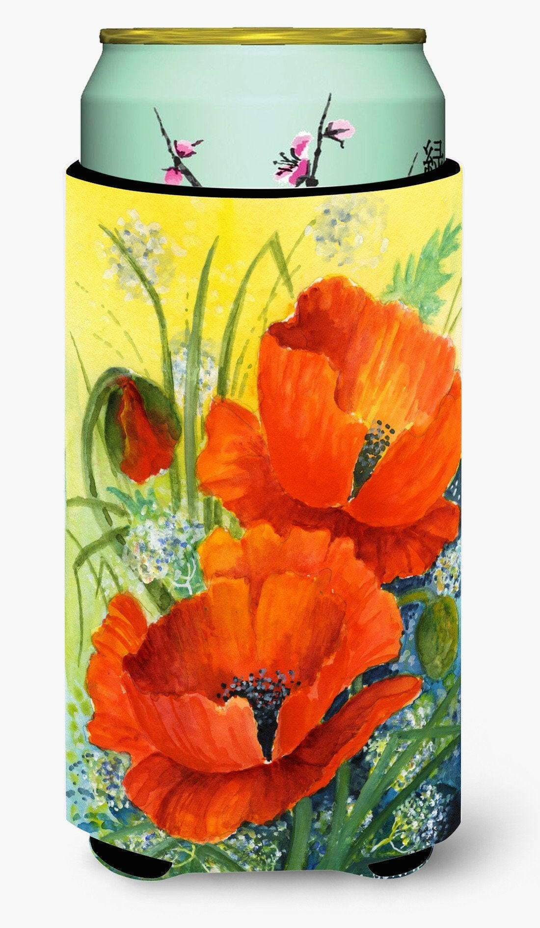 Poppies by Maureen Bonfield Tall Boy Beverage Insulator Hugger BMBO0946TBC by Caroline&#39;s Treasures