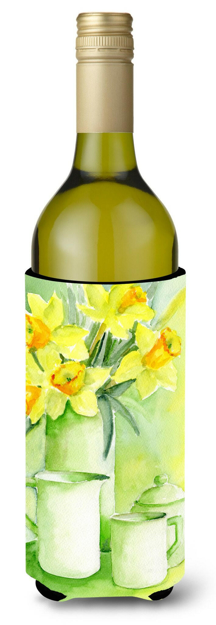 Yellow Daffodils by Maureen Bonfield Wine Bottle Beverage Insulator Hugger BMBO0970LITERK by Caroline's Treasures
