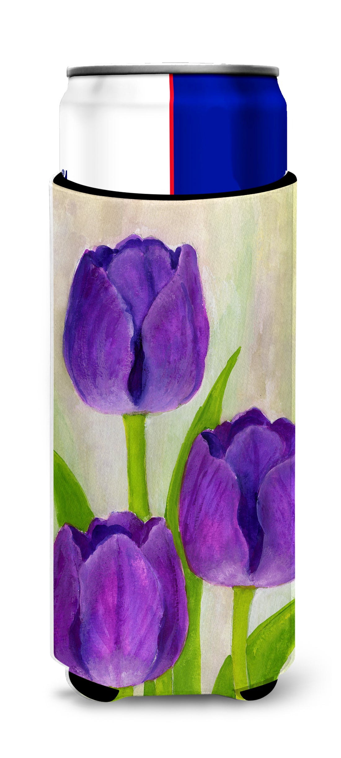 Purple Tulips by Maureen Bonfield Ultra Beverage Insulators for slim cans BMBO1033MUK  the-store.com.