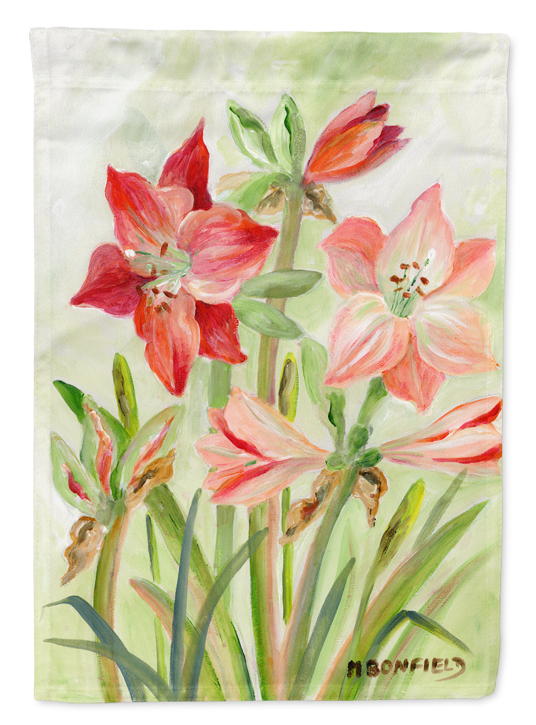 Lillies II by Maureen Bonfield Flag Canvas House Size BMBO1373CHF