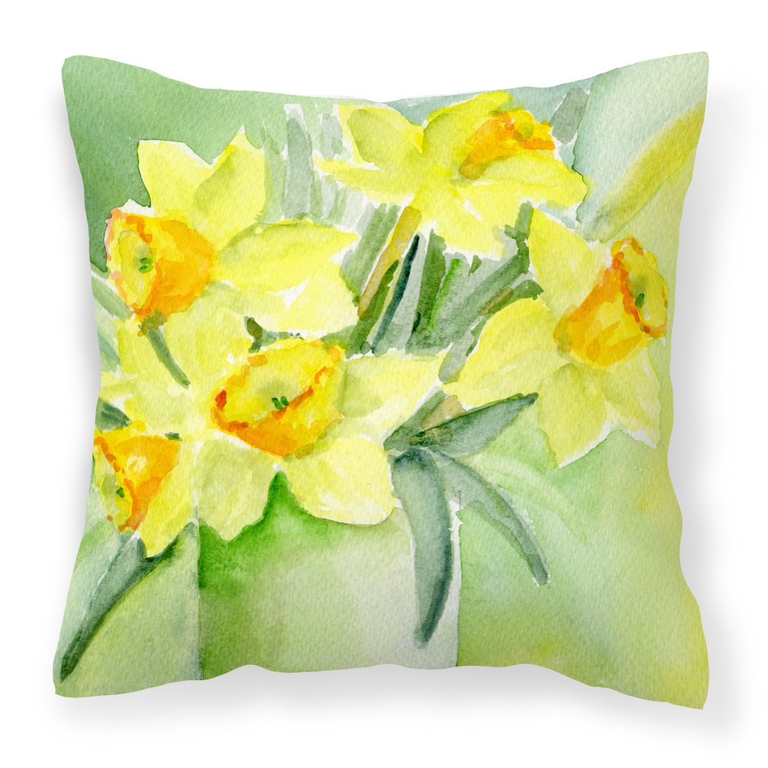 Daffodils by Maureen Bonfield Canvas Decorative Pillow by Caroline's Treasures