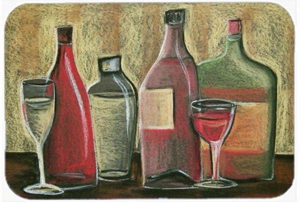Wine by Tiffany Budd Glass Cutting Board Large BTBU0168LCB by Caroline&#39;s Treasures