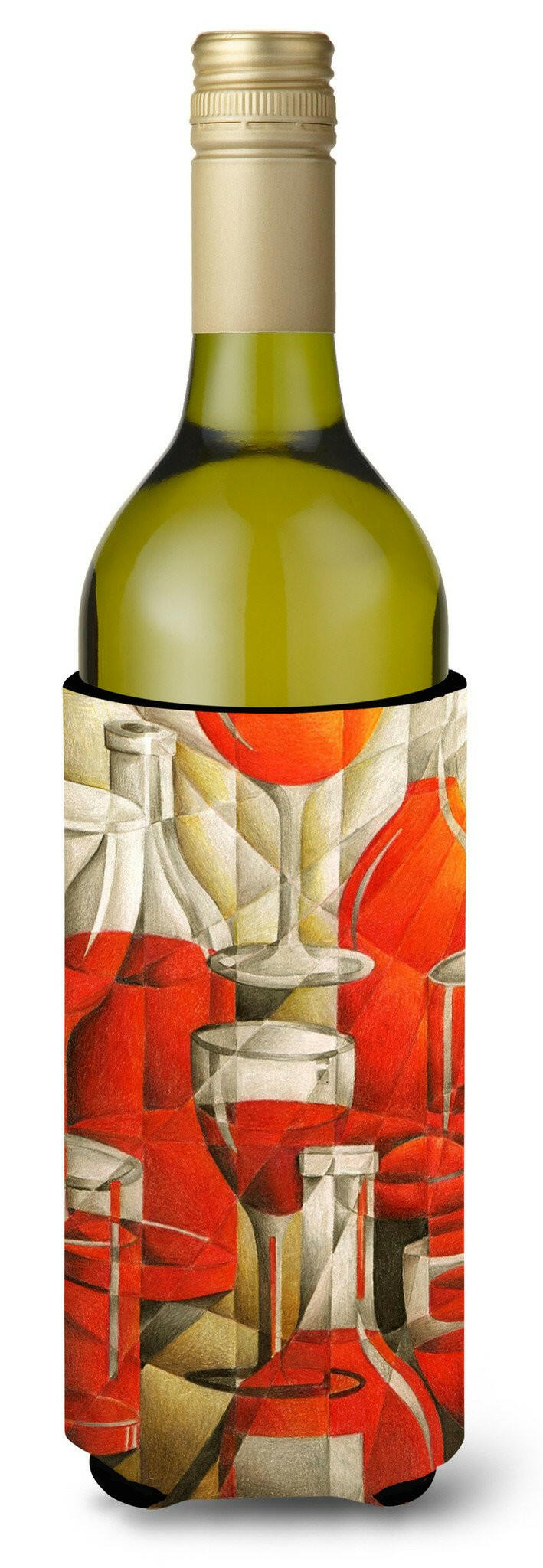 Red Wine Bottles and Glasses Wine Bottle Beverage Insulator Hugger BTBU0174LITERK by Caroline&#39;s Treasures