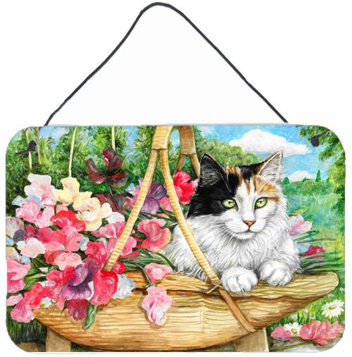 Cat In Basket Wall or Door Hanging Prints by Caroline&#39;s Treasures