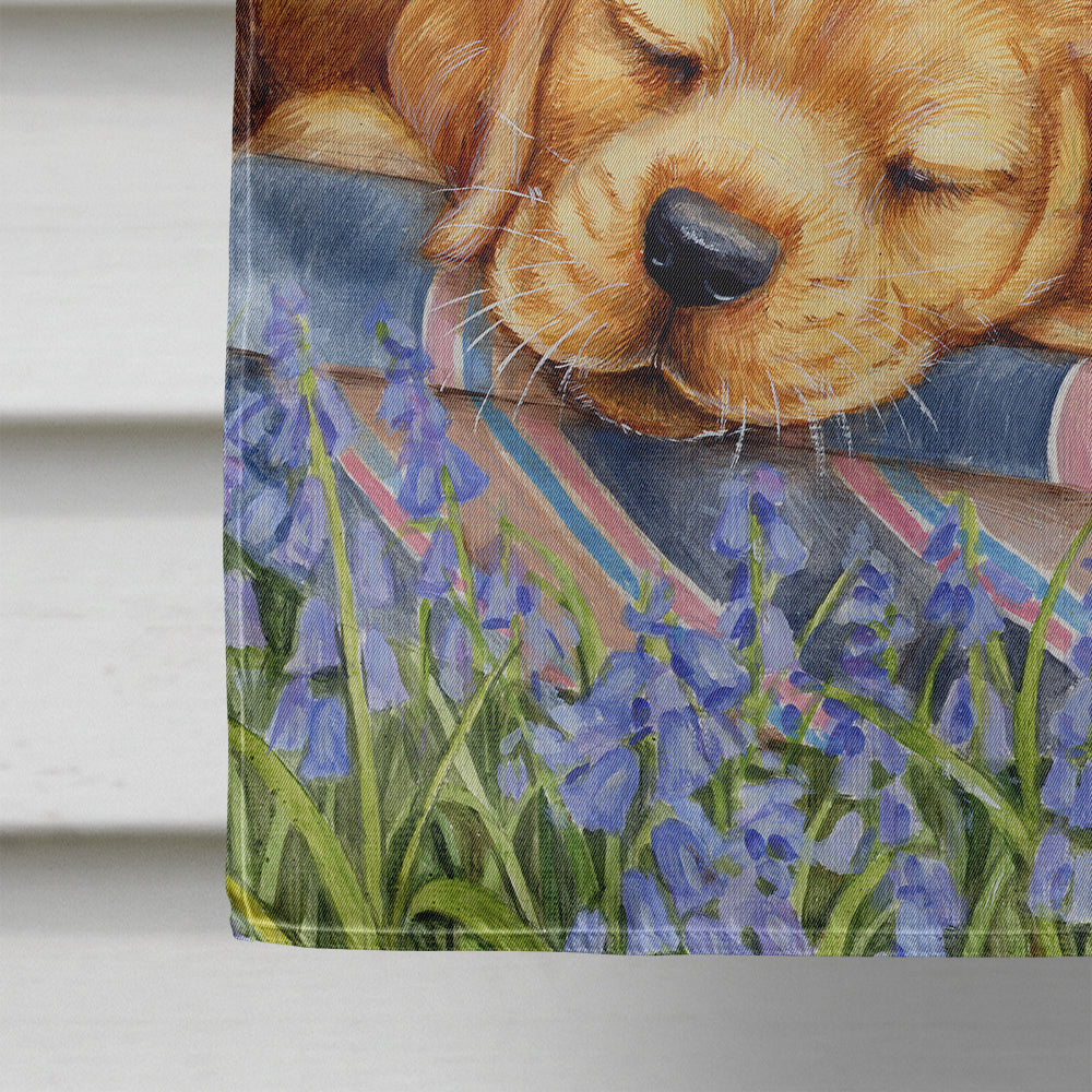 Yellow Labrador Deck Pups Flag Canvas House Size CDCO0194CHF  the-store.com.