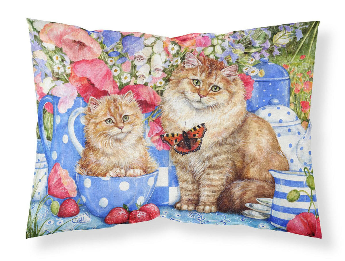 Blue Cats Fabric Standard Pillowcase CDCO0200PILLOWCASE by Caroline&#39;s Treasures
