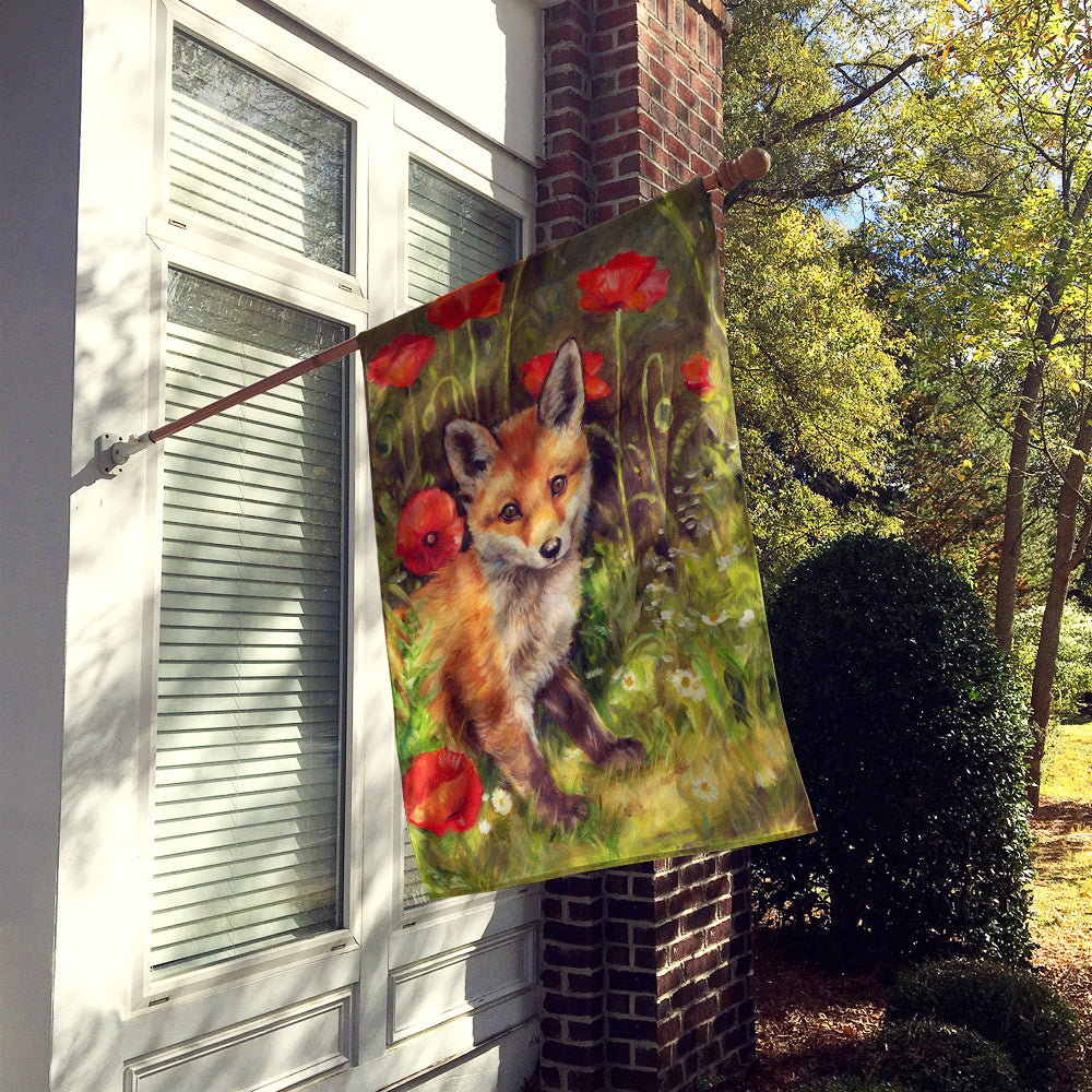 Fox Cub by Debbie Cook Flag Canvas House Size CDCO0226CHF