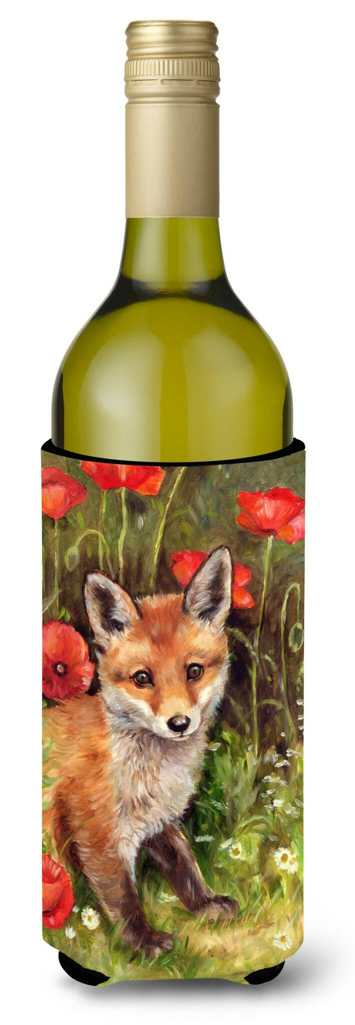 Fox Cub by Debbie Cook Wine Bottle Beverage Insulator Hugger CDCO0226LITERK by Caroline&#39;s Treasures