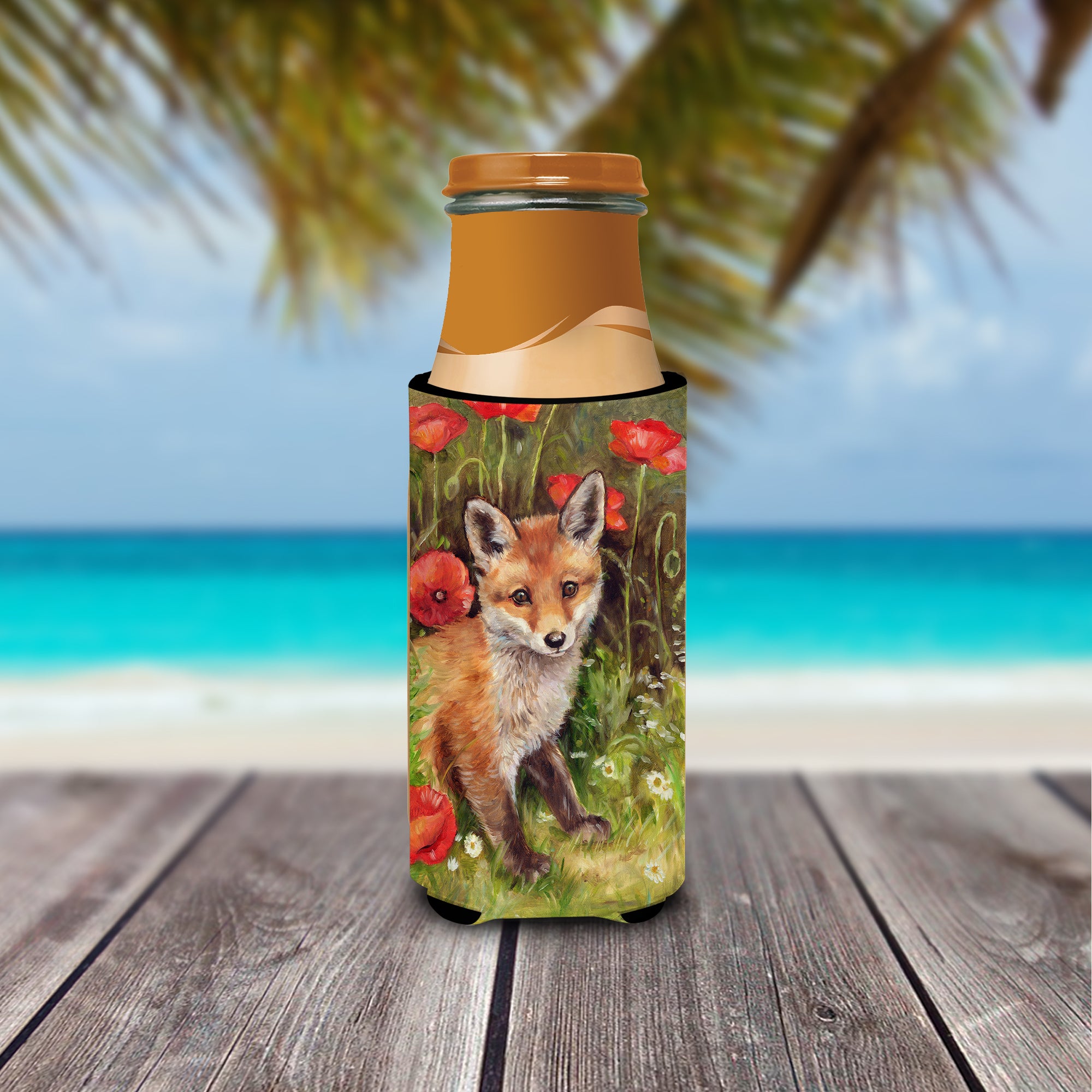 Fox Cub by Debbie Cook Ultra Beverage Insulators for slim cans CDCO0226MUK  the-store.com.