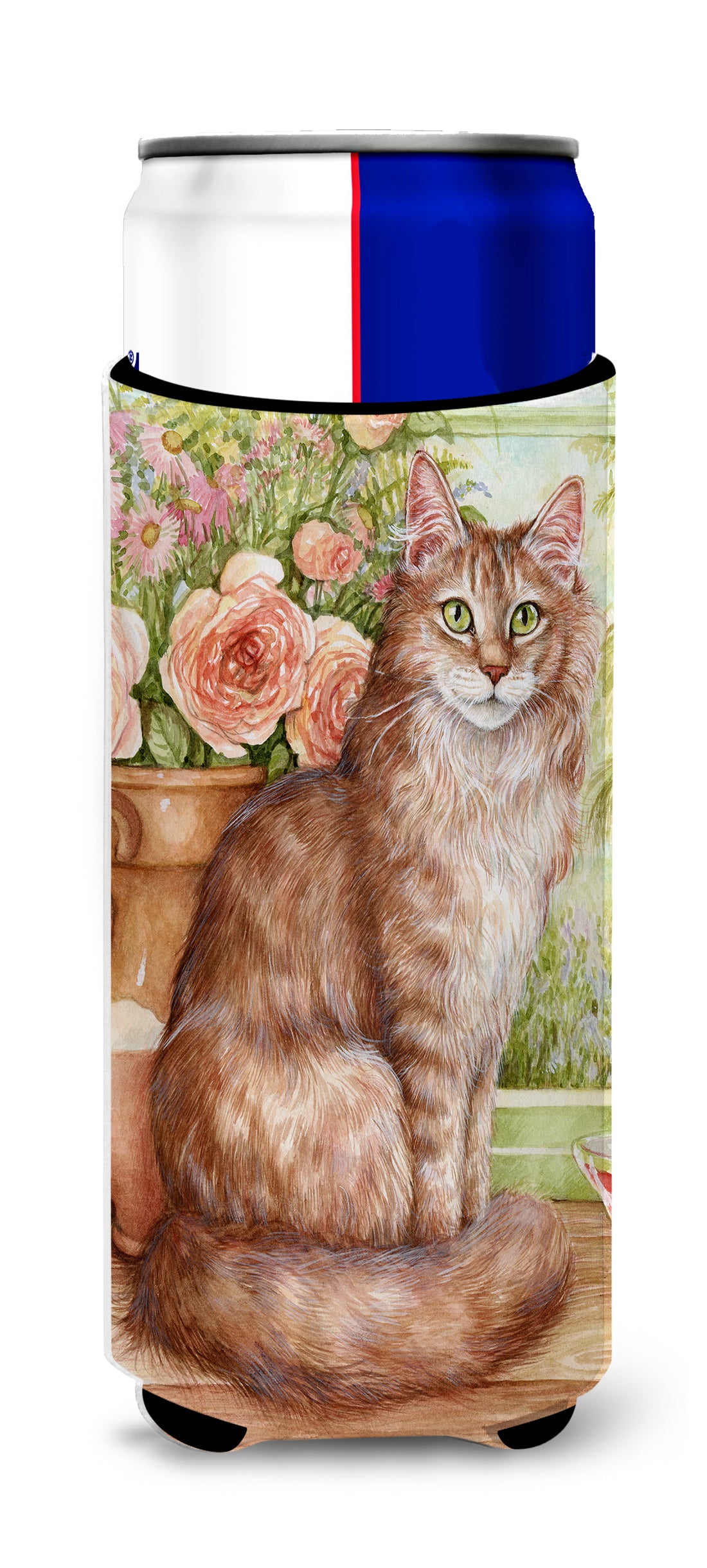 Maine Coon Cat by Debbie Cook Ultra Beverage Insulators for slim cans CDCO0236MUK  the-store.com.
