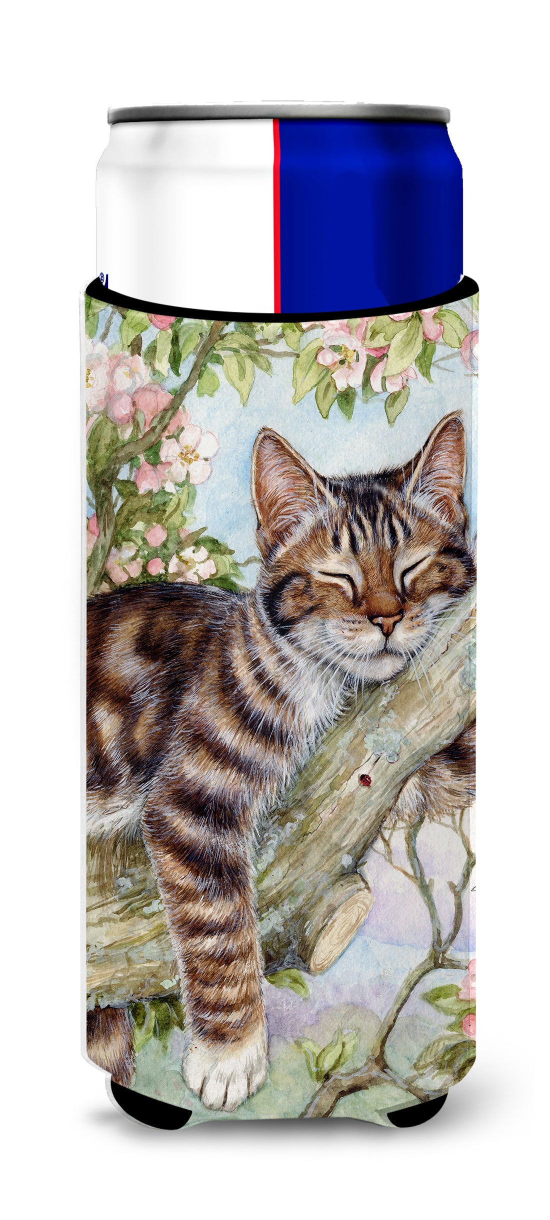 Sleepy Cat by Debbie Cook Ultra Beverage Insulators for slim cans CDCO0241MUK