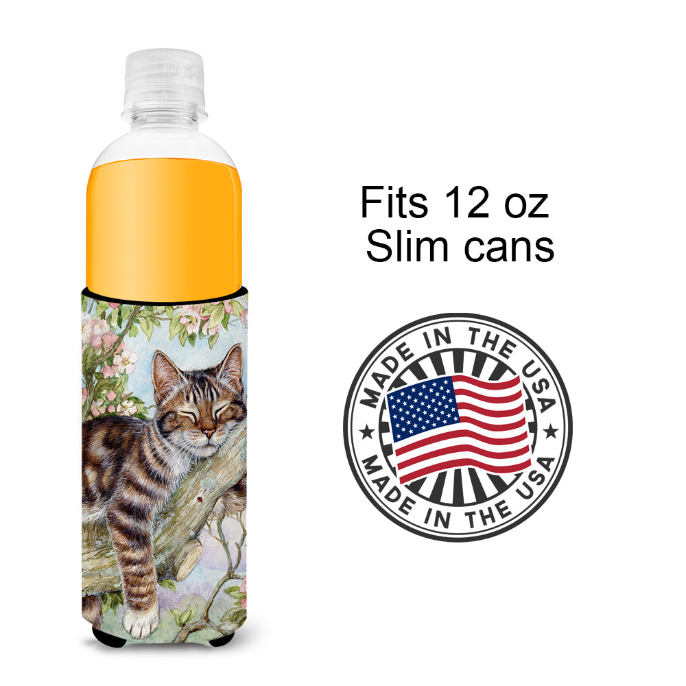 Sleepy Cat by Debbie Cook Ultra Beverage Insulators for slim cans CDCO0241MUK  the-store.com.