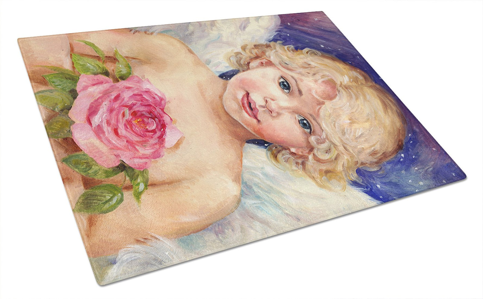 Little Angel by Debbie Cook Glass Cutting Board Large CDCO0249LCB by Caroline's Treasures