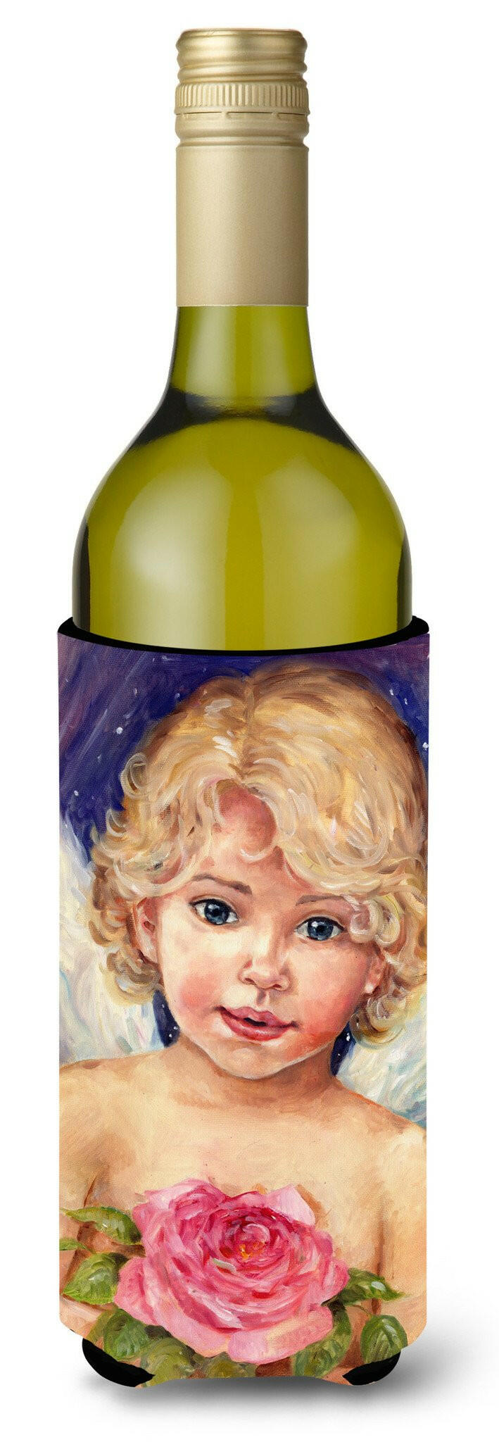 Little Angel by Debbie Cook Wine Bottle Beverage Insulator Hugger CDCO0249LITERK by Caroline&#39;s Treasures