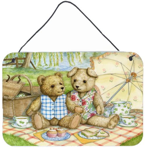 Summertime Teddy Bears Picnic Wall or Door Hanging Prints by Caroline's Treasures